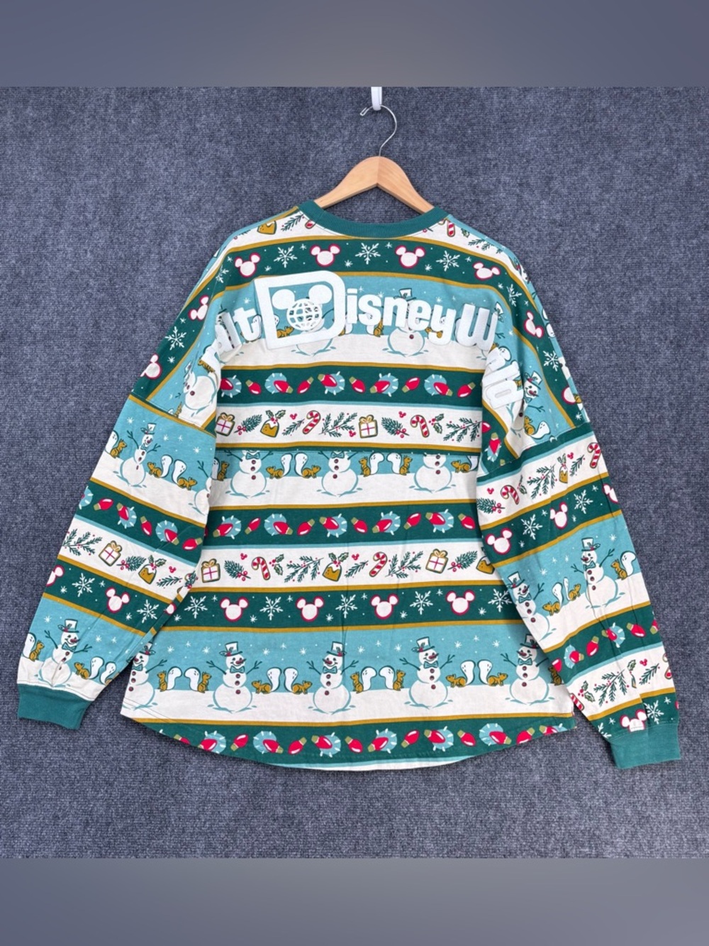 Disney 2022 Mickey Mouse Christmas Spirit Jersey Holiday Festive Women’s XL - Picture 3 of 11